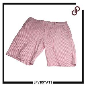 Vineyard Vines Men's Striped‎ Seersucker Breaker Shorts Pink White Size 32